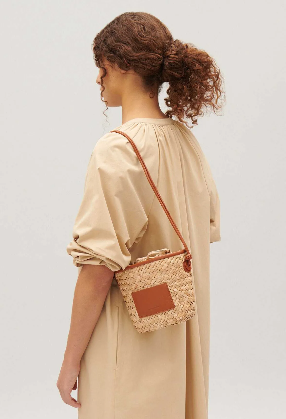 Claudie Pierlot Adryan Small Straw Basket*Women Crossbody Bags
