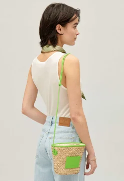 Claudie Pierlot Adryan Small Straw Basket*Women Crossbody Bags