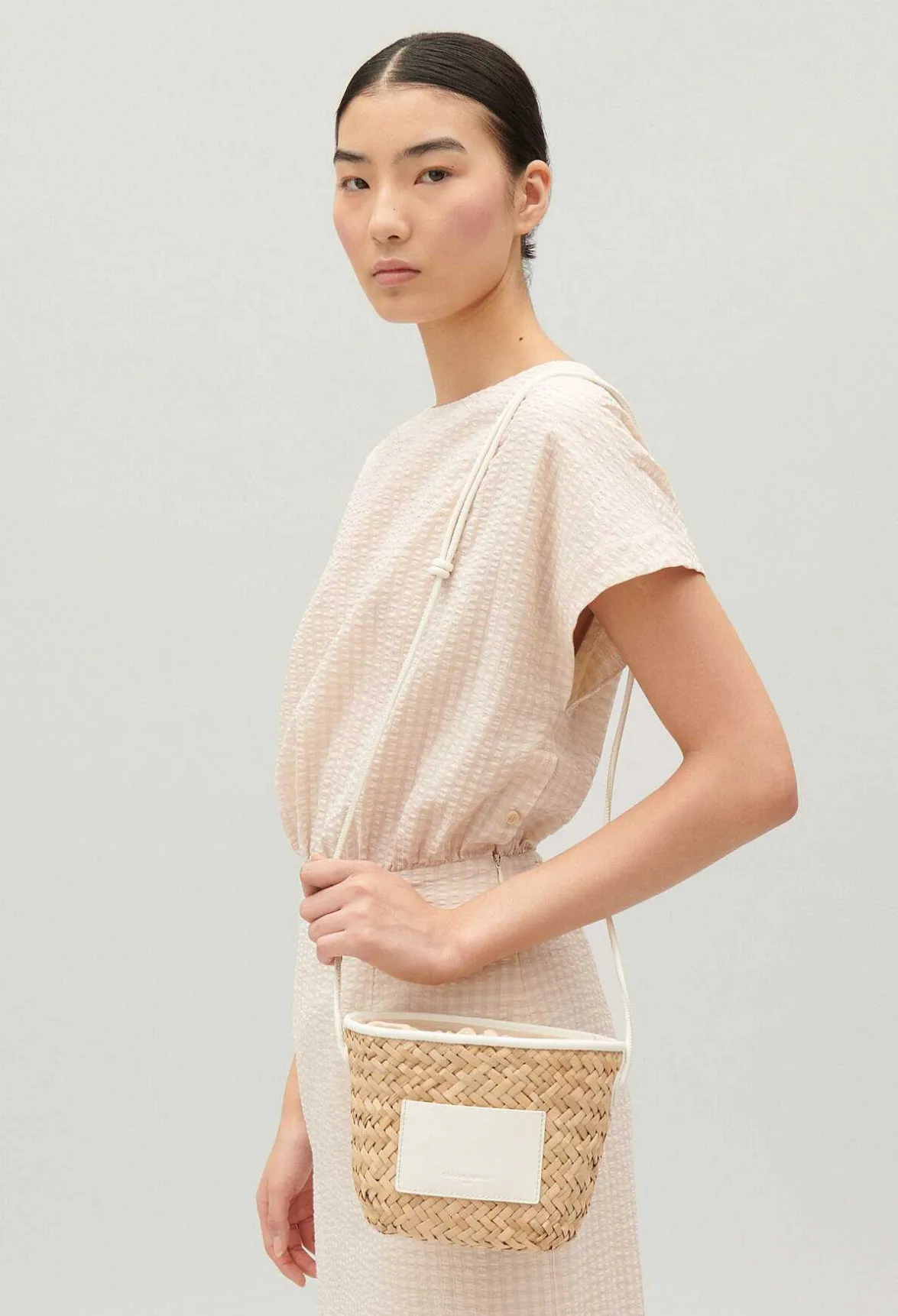 Claudie Pierlot Adryan Small Straw Basket*Women Crossbody Bags
