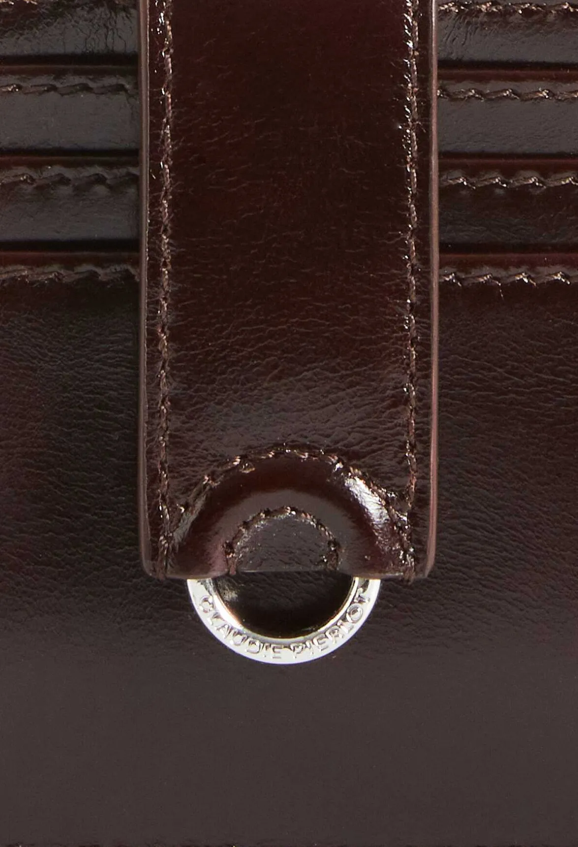 Claudie Pierlot Alix Brown Leather Card Holder*Women Small Leather Goods
