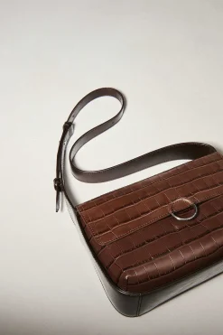 Claudie Pierlot Alix Two-Tone Brown Bag*Women Crossbody Bags