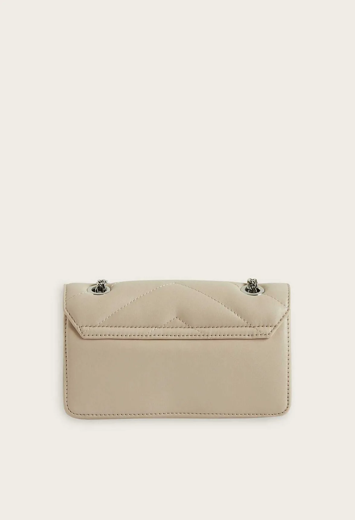 Claudie Pierlot Angelina Beige Leather Bag*Women Crossbody Bags