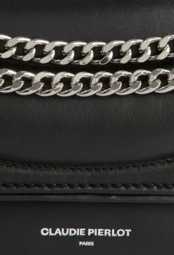 Claudie Pierlot Angelina Black Quilted Leather Bag*Women Crossbody Bags