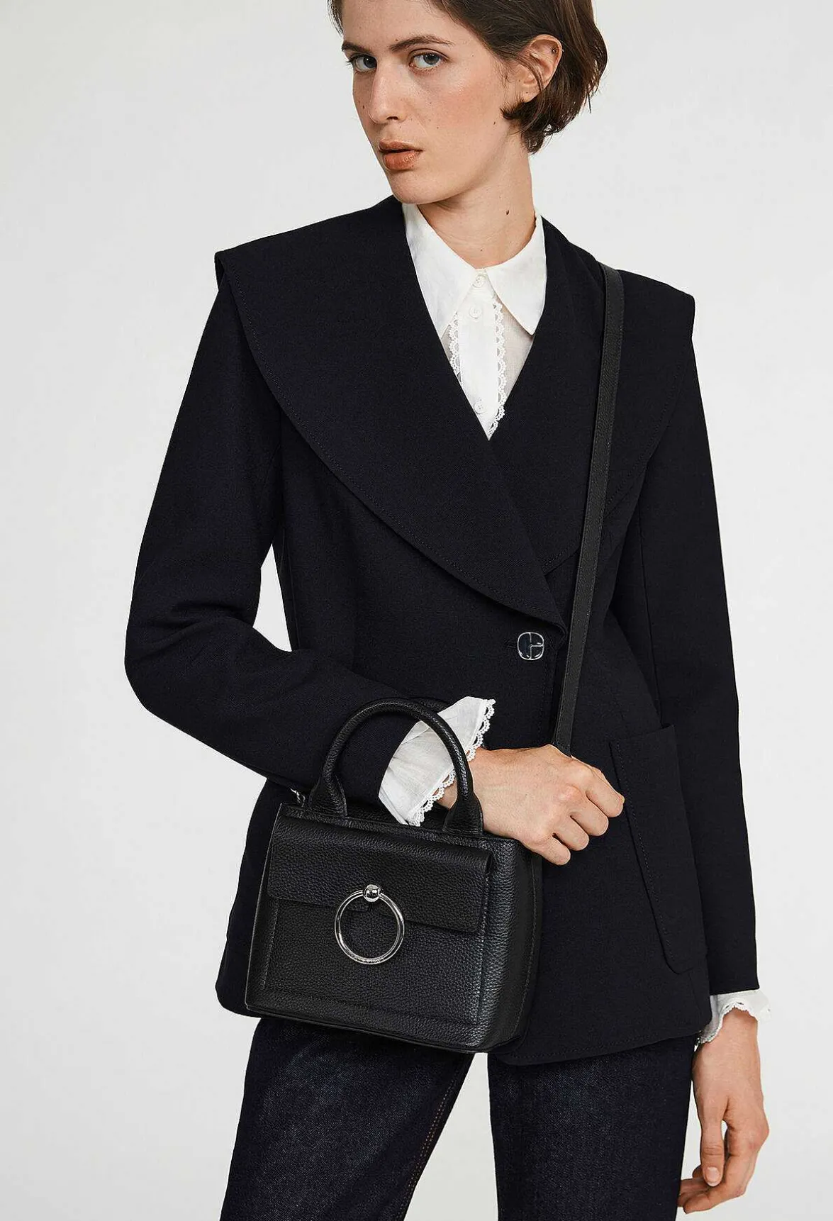 Claudie Pierlot Anouck Mini Grained Leather Handbag*Women Crossbody Bags