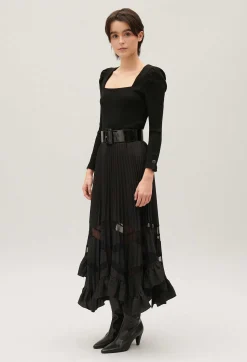 Claudie Pierlot Asymmetrical Pleated Skirt*Women Skirts And Shorts