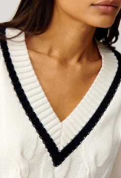 Claudie Pierlot Beige Cable Knit Jumper*Women Sweaters And Cardigans