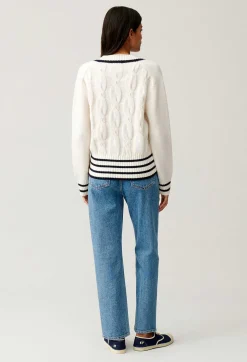 Claudie Pierlot Beige Cable Knit Jumper*Women Sweaters And Cardigans