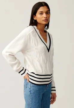 Claudie Pierlot Beige Cable Knit Jumper*Women Sweaters And Cardigans