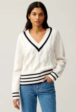 Claudie Pierlot Beige Cable Knit Jumper*Women Sweaters And Cardigans
