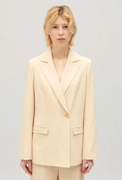 Claudie Pierlot Beige Textured Suit Jacket*Women Blazers