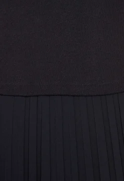 Claudie Pierlot Black And Navy Bi-Material Dress*Women Dresses