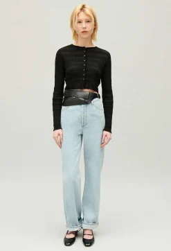 Claudie Pierlot Black Cropped Cardigan*Women Tops And Shirts