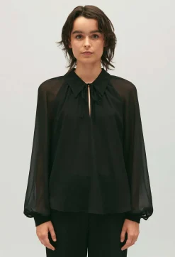 Claudie Pierlot Black Floaty Blouse*Women Tops And Shirts