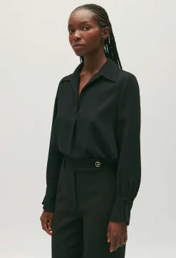 Claudie Pierlot Black Floaty Blouse*Women Tops And Shirts