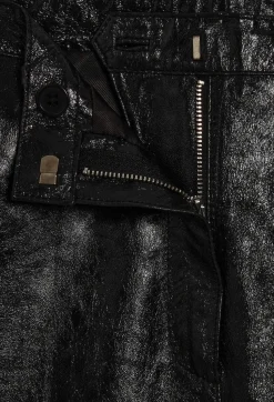 Claudie Pierlot Black Leather Bermuda Shorts*Women Skirts And Shorts