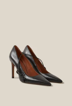 Claudie Pierlot Black Leather Heels*Women Sandals, Pumps And Mules