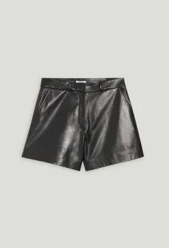 Claudie Pierlot Black Leather Shorts*Women Skirts And Shorts