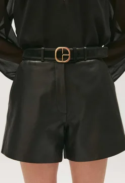 Claudie Pierlot Black Suede Leather Belt*Women Belts