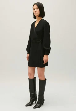 Claudie Pierlot Black Wrap Dress*Women Dresses