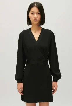 Claudie Pierlot Black Wrap Dress*Women Dresses