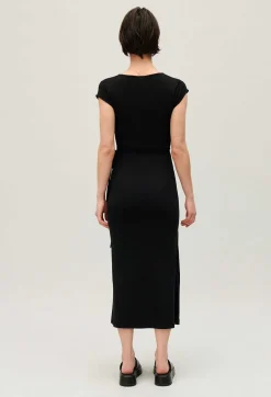 Claudie Pierlot Black Wrap Midi Dress*Women Dresses