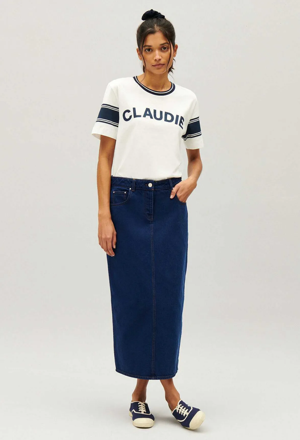 Claudie Pierlot Blue And White Claudie T-Shirt*Women T-Shirts