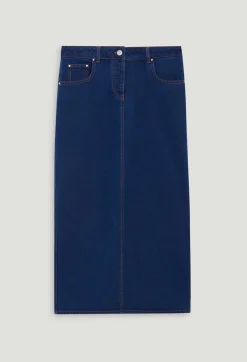 Claudie Pierlot Blue Denim Midi Skirt*Women Skirts And Shorts