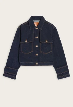 Claudie Pierlot Blue Raw Denim Jacket*Women Jackets And Coats