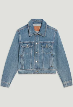 Claudie Pierlot Blue Straight-Leg Denim Jacket*Women Jackets And Coats