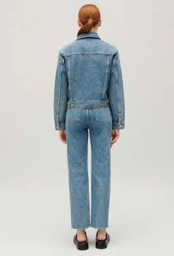 Claudie Pierlot Blue Straight-Leg Denim Jacket*Women Jackets And Coats