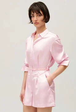 Claudie Pierlot Blush Smocked Playsuit*Women Jumpsuits