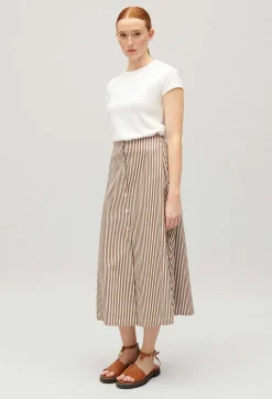 Claudie Pierlot Bronze Striped Midi Skirt*Women Skirts And Shorts