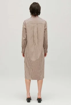 Claudie Pierlot Bronze Striped Mid-Length Dress*Women Dresses