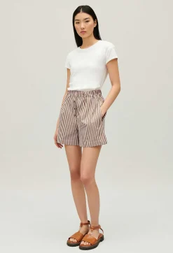 Claudie Pierlot Bronze Striped Shorts*Women Skirts And Shorts