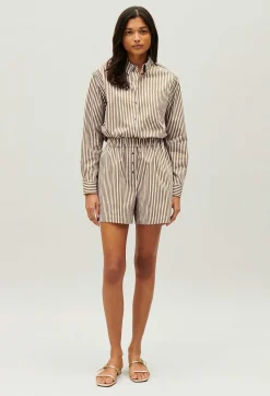 Claudie Pierlot Bronze Striped Shorts*Women Skirts And Shorts