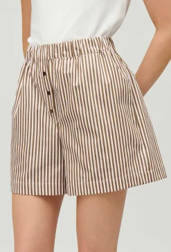 Claudie Pierlot Bronze Striped Shorts*Women Skirts And Shorts