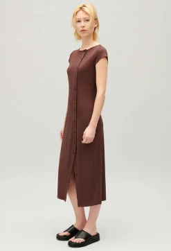 Claudie Pierlot Brown Button-Up Maxi Dress*Women Dresses