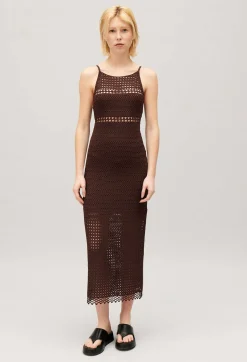 Claudie Pierlot Brown Crochet Maxi Dress*Women Dresses