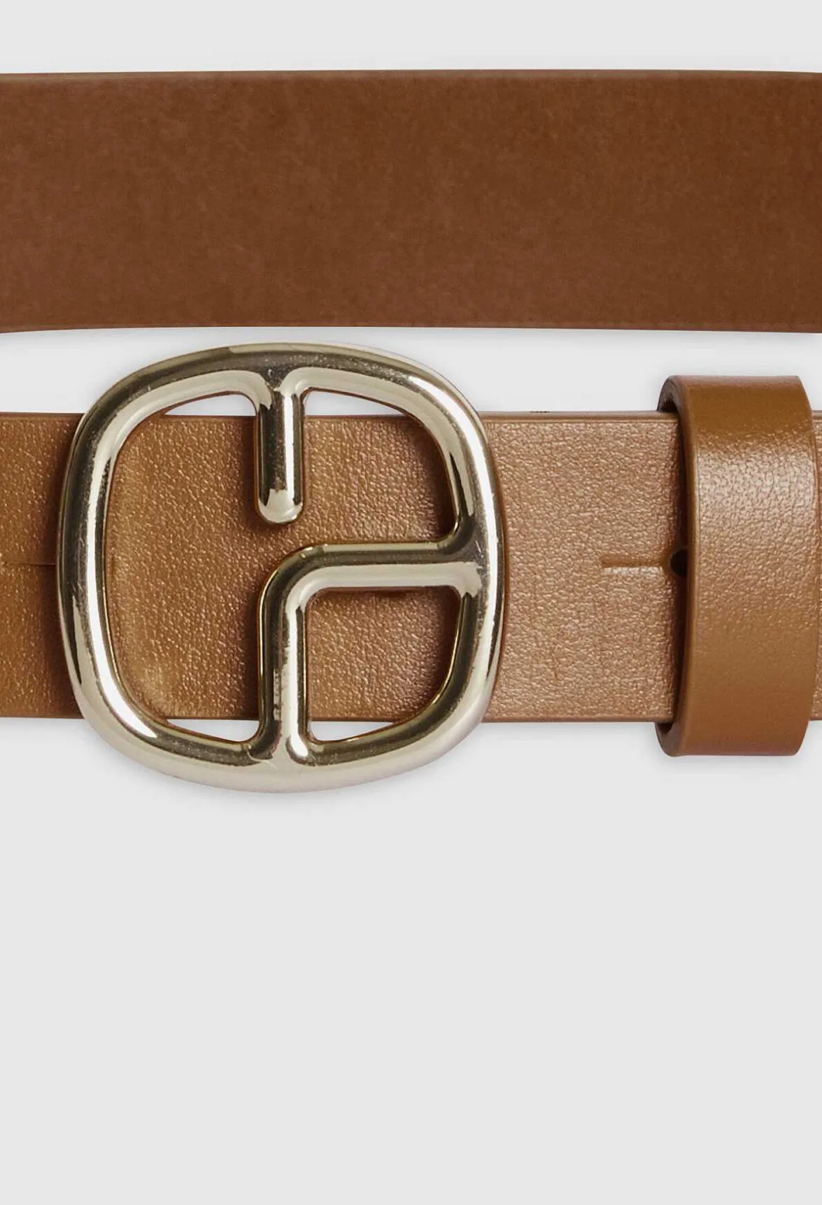 Claudie Pierlot Brown Leather Monogram Belt*Women Belts
