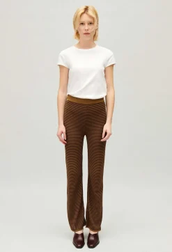 Claudie Pierlot Brown Striped Trousers*Women Jeans And Trousers
