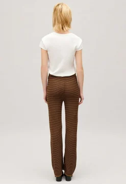 Claudie Pierlot Brown Striped Trousers*Women Jeans And Trousers