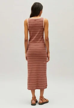 Claudie Pierlot Brown Stripy Knit Maxi Dress*Women Dresses