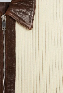 Claudie Pierlot Brown Two-Tone Bomber Jacket*Women Jackets And Coats