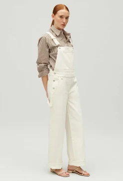 Claudie Pierlot Cream Denim Dungarees*Women Jumpsuits