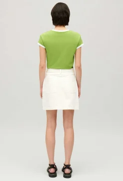 Claudie Pierlot Cream Denim Short Skirt*Women Skirts And Shorts