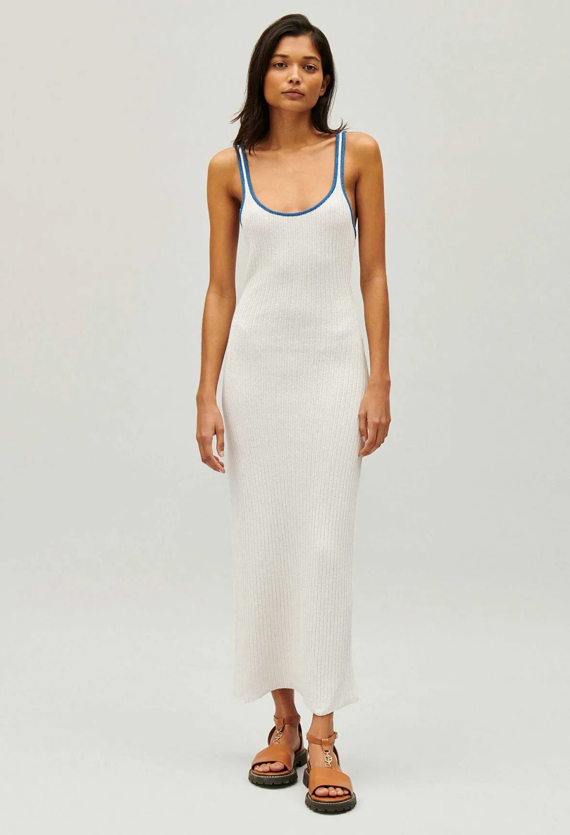 Claudie Pierlot Cream Knitted Maxi Dress*Women Dresses