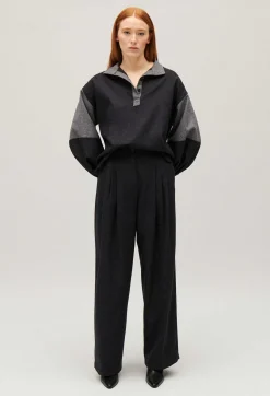 Claudie Pierlot Dark Grey Loose-Fit Blouse*Women Tops And Shirts