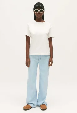 Claudie Pierlot Ecru Cotton T-Shirt*Women T-Shirts