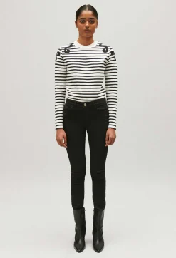 Claudie Pierlot Ecru Long Sleeved Top*Women Sweaters And Cardigans