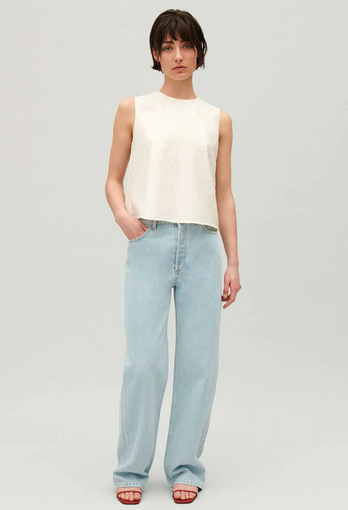 Claudie Pierlot Ecru Sequined Sleeveless Top*Women Tops And Shirts